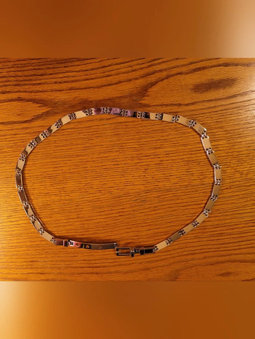 Slim Silver Chain-Link Waist Belt